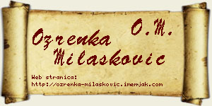 Ozrenka Milašković vizit kartica